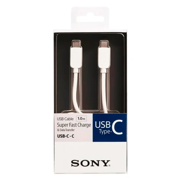 Cable Sony USB Tipo C al C - Color Blanco