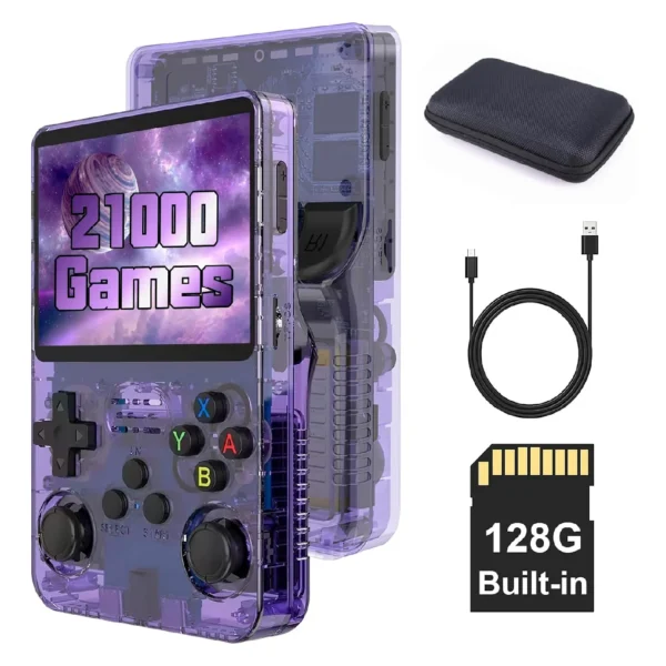 Consola Portatil R36S - Videojuegos Retro 128GB + Estuche